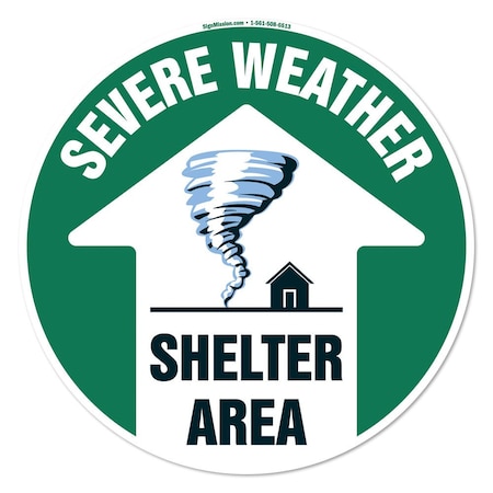 Signmission Severe Weather 16in Non-Slip Floor Marker, 6PK, 16 in L, 16 in H, FD-2-C-16-6PK-99893 FD-2-C-16-6PK-99893